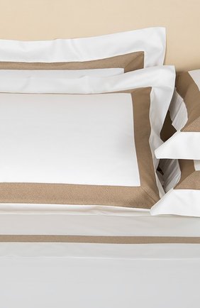 Хлопковая наволочка FRETTE бежевого цвета по цене 26950 руб., арт. FR6587 E0700 065B | Фото 2 Хлопковая наволочка FRETTE бежевого цвета, арт. FR6587 E0700 065B | Фото 2