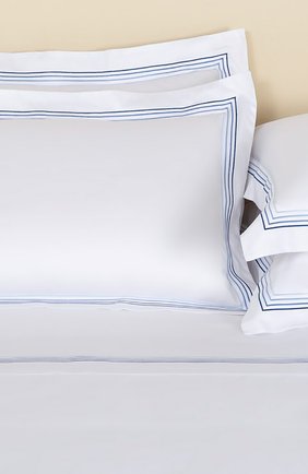 Хлопковая наволочка FRETTE синего цвета по цене 15800 руб., арт. F07092 E0700 051C | Фото 2 Хлопковая наволочка FRETTE синего цвета, арт. F07092 E0700 051C | Фото 2