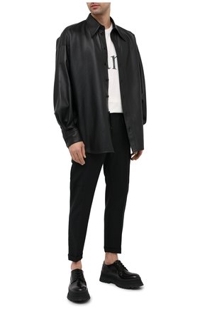 Мужская кожаная рубашка DOLCE & GABBANA черного цвета по цене 247500 руб., арт. G5ID3L/HULD8 | Фото 2 Мужская кожаная рубашка DOLCE & GABBANA черного цвета, арт. G5ID3L/HULD8 | Фото 2