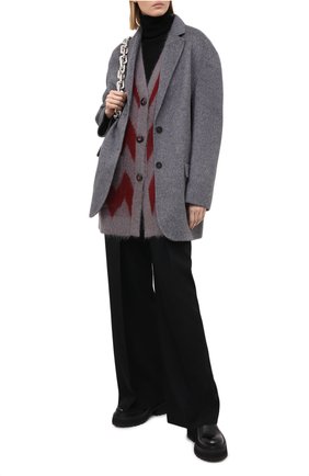 Женский шерстяной кардиган GIORGIO ARMANI красного цвета по цене 123000 руб., арт. 6HAE02/AM27Z | Фото 2 Женский шерстяной кардиган GIORGIO ARMANI красного цвета, арт. 6HAE02/AM27Z | Фото 2