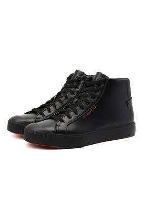 Мужские кожаные кеды SANTONI черного цвета по цене 45950 руб., арт. MBC021358NEARDDDN01 | Фото 1 Мужские кожаные кеды SANTONI черного цвета, арт. MBC021358NEARDDDN01 | Фото 1
