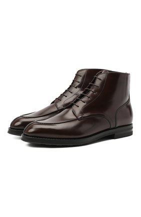 Мужские кожаные ботинки W.GIBBS темно-коричневого цвета, арт. 0639006/0220 | Фото 1 (Длина стельки: 27,7, 30; Материал внешний: Кожа; Материал утеплителя: Натуральный мех; Мужское Кросс-КТ: Ботинки-обувь, зимние ботинки; Региональные ограничения белый список (Axapta Mercury): RU; ширина носка стельки: 9,3, 9; толщина подошвы: 1,4)
