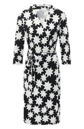 Женское шелковое платье DIANE VON FURSTENBERG черно-белого цвета по цене 52950 руб., арт. 14095DVF | Фото 1 Женское шелковое платье DIANE VON FURSTENBERG черно-белого цвета, арт. 14095DVF | Фото 1