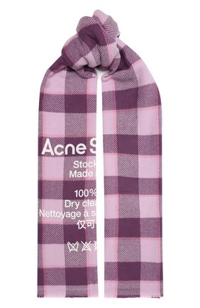 Женский шерстяной шарф ACNE STUDIOS фиолетового цвета по цене 21050 руб., арт. CA0103/W | Фото 1 Женский шерстяной шарф ACNE STUDIOS фиолетового цвета, арт. CA0103/W | Фото 1