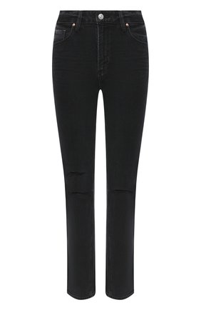 Женские джинсы PAIGE черного цвета, арт. 5673B80-8123 | Фото 1 (Длина (брюки, джинсы): Стандартные; Материал внешний: Хлопок, Деним; Кросс-КТ: Деним; Стили: Кэжуэл)