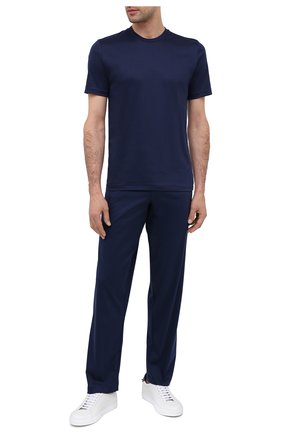 Мужские хлопковая футболка ZIMMERLI темно-синего цвета по цене 12500 руб., арт. 286-1447 | Фото 2 Мужские хлопковая футболка ZIMMERLI темно-синего цвета, арт. 286-1447 | Фото 2
