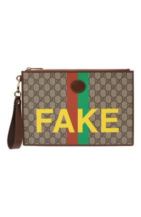 Мужская клатч «fake/not» GUCCI коричневого цвета по цене 99500 руб., арт. 636171/2GCAG | Фото 1 Мужская клатч «fake/not» GUCCI коричневого цвета, арт. 636171/2GCAG | Фото 1 (Материал: Текстиль, Экокожа; Размер: medium; Региональные ограничения белый список (Axapta Mercury): RU)