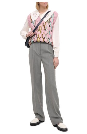 Женский шерстяной жилет GUCCI розового цвета по цене 107000 руб., арт. 622149/XKBCI | Фото 2 Женский шерстяной жилет GUCCI розового цвета, арт. 622149/XKBCI | Фото 2