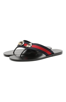 Мужские текстильные шлепанцы GUCCI темно-синего цвета по цене 38150 руб., арт. 630307/H9020 | Фото 1 Мужские текстильные шлепанцы GUCCI темно-синего цвета, арт. 630307/H9020 | Фото 1