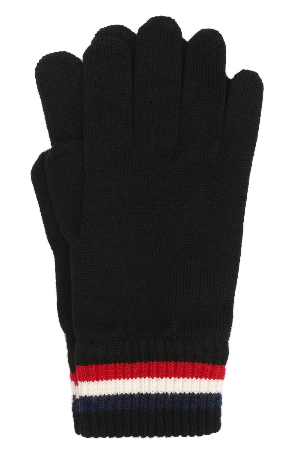 Мужские шерстяные перчатки MONCLER черного цвета, арт. F2-091-3A701-00-A9575 | Фото 1