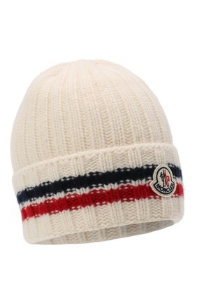 Мужская шерстяная шапка MONCLER белого цвета по цене 20000 руб., арт. F2-091-9Z742-00-A9536 | Фото 1 Мужская шерстяная шапка MONCLER белого цвета, арт. F2-091-9Z742-00-A9536 | Фото 1