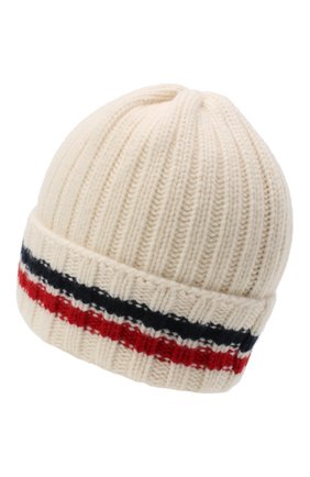 Мужская шерстяная шапка MONCLER белого цвета по цене 20000 руб., арт. F2-091-9Z742-00-A9536 | Фото 2 Мужская шерстяная шапка MONCLER белого цвета, арт. F2-091-9Z742-00-A9536 | Фото 2