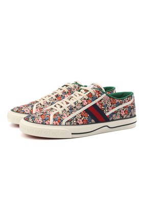 Мужские текстильные кеды tennis 1977 GUCCI разноцветного цвета по цене 45400 руб., арт. 606111/2HC30 | Фото 1 Мужские текстильные кеды tennis 1977 GUCCI разноцветного цвета, арт. 606111/2HC30 | Фото 1
