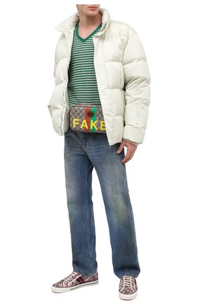 Мужские текстильные кеды tennis 1977 GUCCI разноцветного цвета по цене 45400 руб., арт. 606111/2HC30 | Фото 2 Мужские текстильные кеды tennis 1977 GUCCI разноцветного цвета, арт. 606111/2HC30 | Фото 2
