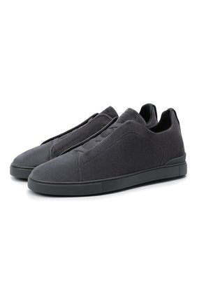 Мужские замшевые кеды triple stitch ZEGNA COUTURE серого цвета по цене 51950 руб., арт. A4667X-LHS0Y | Фото 1 Мужские замшевые кеды triple stitch ZEGNA COUTURE серого цвета, арт. A4667X-LHS0Y | Фото 1