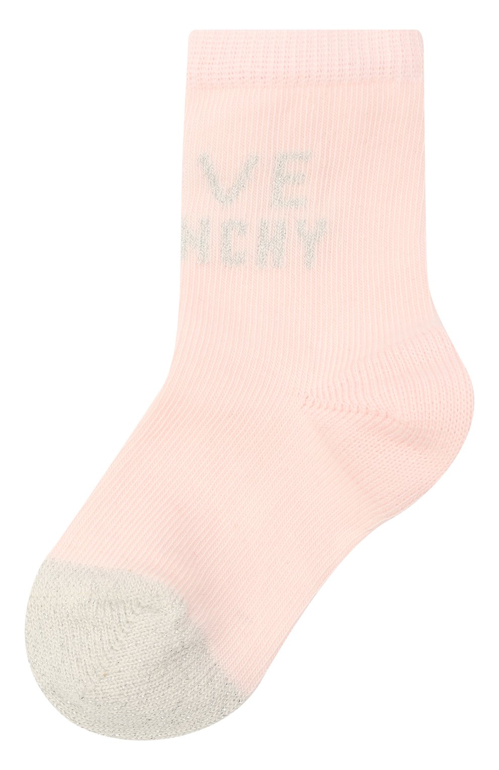 Детские комплект из двух пар носков GIVENCHY светло-розового цвета, арт. H90072 | Фото 3