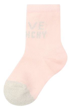 Детские комплект из двух пар носков GIVENCHY светло-розового цвета, арт. H90072 | Фото 3