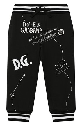 Детские хлопковые джоггеры DOLCE & GABBANA черно-белого цвета по цене 32100 руб., арт. L5JP5R/G7XBP/2-6 | Фото 1 Детские хлопковые джоггеры DOLCE & GABBANA черно-белого цвета, арт. L5JP5R/G7XBP/2-6 | Фото 1 (Материал внешний: Хлопок; Девочки Кросс-КТ: Брюки-одежда, Джоггеры-одежда; Девочки-школьная форма: Брюки; Региональные ограничения белый список (Axapta Mercury): RU; Ростовка одежда: 2 года | 92 см, 3 года | 98 см, 4 года | 104 см, 5 лет | 110 см, 6 лет | 116 см)