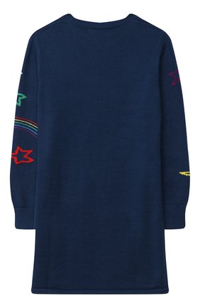 Детское хлопковое платье STELLA MCCARTNEY темно-синего цвета по цене 8280 руб., арт. 601166/SPM29 | Фото 2 Детское хлопковое платье STELLA MCCARTNEY темно-синего цвета, арт. 601166/SPM29 | Фото 2