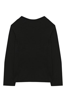 Детская шерстяной лонгслив POIVRE BLANC черного цвета по цене 4370 руб., арт. 279650 | Фото 2 Детская шерстяной лонгслив POIVRE BLANC черного цвета, арт. 279650 | Фото 2
