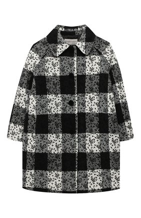 Детское пальто ERMANNO SCERVINO черно-белого цвета по цене 45850 руб., арт. 47I CP07 SC0/4-8 | Фото 1 Детское пальто ERMANNO SCERVINO черно-белого цвета, арт. 47I CP07 SC0/4-8 | Фото 1