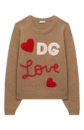 Детский шерстяной пуловер DOLCE & GABBANA темно-коричневого цвета по цене 42750 руб., арт. L5KWA5/JAM9Y/2-6 | Фото 1 Детский шерстяной пуловер DOLCE & GABBANA темно-коричневого цвета, арт. L5KWA5/JAM9Y/2-6 | Фото 1