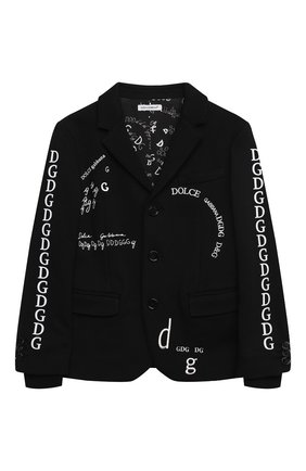 Детский хлопковый пиджак DOLCE & GABBANA черного цвета по цене 66050 руб., арт. L4JE25/G7XCJ/2-6 | Фото 1 Детский хлопковый пиджак DOLCE & GABBANA черного цвета, арт. L4JE25/G7XCJ/2-6 | Фото 1 (Материал внешний: Хлопок; Рукава: Длинные; Материал подклада: Хлопок; Кросс-КТ: пиджак; Мальчики-школьная форма: Пиджаки; Региональные ограничения белый список (Axapta Mercury): RU; Ростовка одежда: 2 года | 92 см, 3 года | 98 см, 4 года | 104 см, 5 лет | 110 см, 6 лет | 116 см)