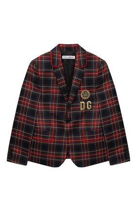 Детский шерстяной пиджак DOLCE & GABBANA разноцветного цвета по цене 54400 руб., арт. L41J63/G7XBD/8-14 | Фото 1 Детский шерстяной пиджак DOLCE & GABBANA разноцветного цвета, арт. L41J63/G7XBD/8-14 | Фото 1