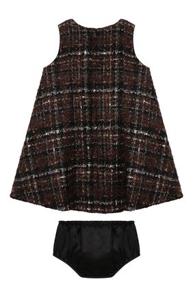 Женский комплект из платья и шорт DOLCE & GABBANA коричневого цвета по цене 28550 руб., арт. L22DP2/FQMHD | Фото 2 Женский комплект из платья и шорт DOLCE & GABBANA коричневого цвета, арт. L22DP2/FQMHD | Фото 2