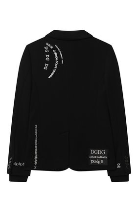 Детский хлопковый пиджак DOLCE & GABBANA черного цвета по цене 72100 руб., арт. L4JE25/G7XCJ/8-14 | Фото 2 Детский хлопковый пиджак DOLCE & GABBANA черного цвета, арт. L4JE25/G7XCJ/8-14 | Фото 2 (Материал внешний: Хлопок; Материал подклада: Хлопок; Рукава: Длинные; Кросс-КТ: пиджак; Мальчики-школьная форма: Пиджаки; Региональные ограничения белый список (Axapta Mercury): RU; Ростовка одежда: 10 - 11 лет | 140 - 146см, 12 лет | 152 см, 8 лет | 128 см)