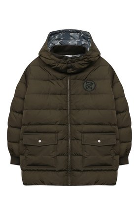 Детский пуховая куртка DOLCE & GABBANA хаки цвета по цене 47100 руб., арт. L4JB2B/G7XKN/8-14 | Фото 1 Детский пуховая куртка DOLCE & GABBANA хаки цвета, арт. L4JB2B/G7XKN/8-14 | Фото 1