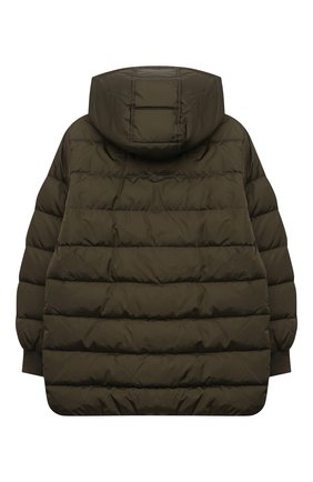 Детский пуховая куртка DOLCE & GABBANA хаки цвета по цене 47100 руб., арт. L4JB2B/G7XKN/8-14 | Фото 2 Детский пуховая куртка DOLCE & GABBANA хаки цвета, арт. L4JB2B/G7XKN/8-14 | Фото 2