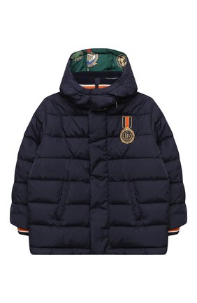 Детский пуховая куртка DOLCE & GABBANA темно-синего цвета по цене 57550 руб., арт. L4JB10/G7XDE/8-14 | Фото 1 Детский пуховая куртка DOLCE & GABBANA темно-синего цвета, арт. L4JB10/G7XDE/8-14 | Фото 1