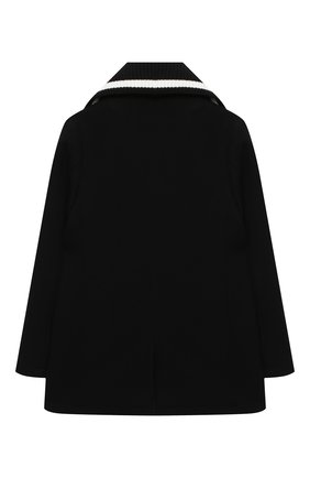 Детское шерстяное пальто DOLCE & GABBANA черного цвета по цене 57550 руб., арт. L41C93/G7XID/8-14 | Фото 2 Детское шерстяное пальто DOLCE & GABBANA черного цвета, арт. L41C93/G7XID/8-14 | Фото 2
