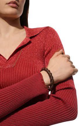Женский кожаный браслет BOTTEGA VENETA коричневого цвета по цене 45700 руб., арт. 636836/VAHUA | Фото 2 Женский кожаный браслет BOTTEGA VENETA коричневого цвета, арт. 636836/VAHUA | Фото 2