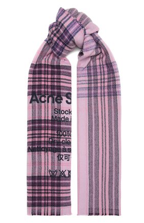 Женский шерстяной шарф ACNE STUDIOS розового цвета по цене 21050 руб., арт. CA0082/W | Фото 1 Женский шерстяной шарф ACNE STUDIOS розового цвета, арт. CA0082/W | Фото 1