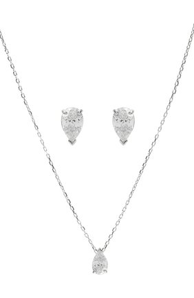 Женский комплект attract pear SWAROVSKI серебряного цвета по цене 7980 руб., арт. 5569174 | Фото 1 Женский комплект attract pear SWAROVSKI серебряного цвета, арт. 5569174 | Фото 1