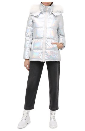 Женские сапоги galaxite MONCLER белого цвета по цене 53700 руб., арт. F2-09B-4G707-00-02SEM | Фото 2 Женские сапоги galaxite MONCLER белого цвета, арт. F2-09B-4G707-00-02SEM | Фото 2