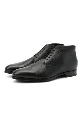 Мужские кожаные ботинки BARRETT черного цвета, арт. B182U007.1/CERV0 | Фото 1 (Длина стельки: 34,5; Материал внешний: Кожа; Материал утеплителя: Натуральный мех; Мужское Кросс-КТ: Ботинки-обувь, зимние ботинки; Материал внутренний: Натуральная кожа; Подошва: Плоская; ширина носка стельки: 11; толщина подошвы: 1)