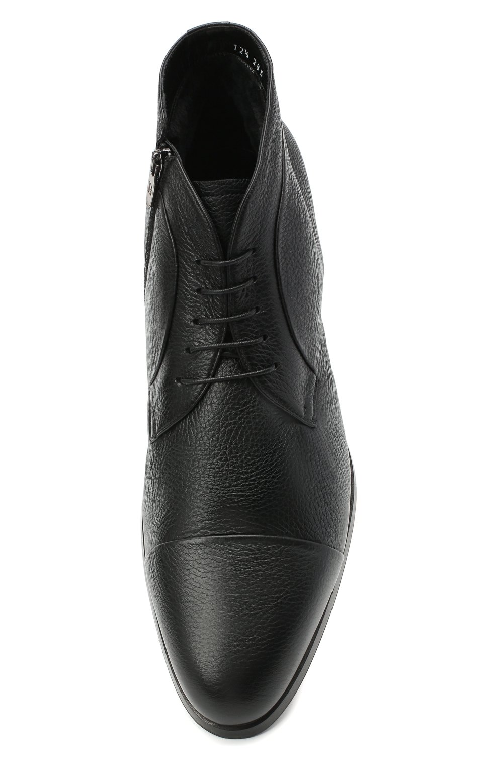Мужские кожаные ботинки BARRETT черного цвета, арт. B182U007.1/CERV0 | Фото 5 (Длина стельки: 34,5; Материал внешний: Кожа; Материал утеплителя: Натуральный мех; Мужское Кросс-КТ: Ботинки-обувь, зимние ботинки; Материал внутренний: Натуральная кожа; Подошва: Плоская; ширина носка стельки: 11; толщина подошвы: 1)