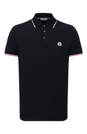 Мужское хлопковое поло MONCLER темно-синего цвета по цене 17900 руб., арт. F2-091-8A703-00-84556 | Фото 1 Мужское хлопковое поло MONCLER темно-синего цвета, арт. F2-091-8A703-00-84556 | Фото 1