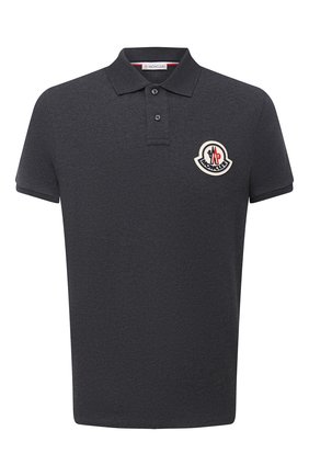 Мужское хлопковое поло MONCLER темно-серого цвета по цене 22200 руб., арт. F2-091-8A711-00-84556 | Фото 1 Мужское хлопковое поло MONCLER темно-серого цвета, арт. F2-091-8A711-00-84556 | Фото 1
