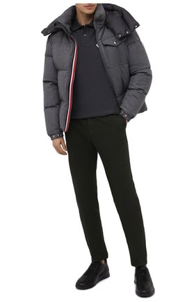 Мужское хлопковое поло MONCLER темно-серого цвета по цене 22200 руб., арт. F2-091-8A711-00-84556 | Фото 2 Мужское хлопковое поло MONCLER темно-серого цвета, арт. F2-091-8A711-00-84556 | Фото 2