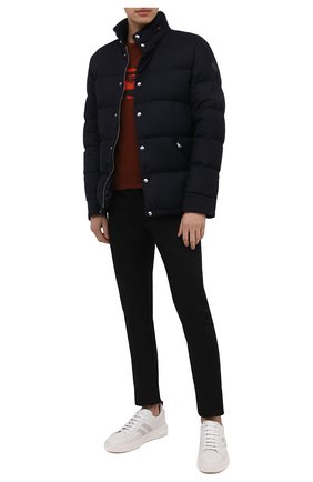 Мужская пуховая куртка monashee MONCLER синего цвета, арт. F2-091-1B543-00-54272 | Фото 2 (Материал утеплителя: Пух и перо; Рукава: Длинные; Длина (верхняя одежда): Короткие; Материал подклада: Синтетический материал; Материал внешний: Шерсть; Мужское Кросс-КТ: Верхняя одежда, Пуховик-верхняя одежда, пуховик-короткий; Стили: Кэжуэл; Кросс-КТ: Пуховик, Куртка; Региональные ограничения белый список (Axapta Mercury): RU)