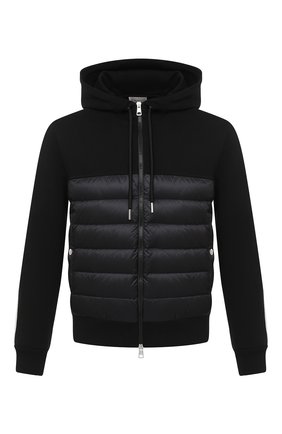 Мужской комбинированный кардиган MONCLER черного цвета по цене 87000 руб., арт. F2-091-8G510-00-80985 | Фото 1 Мужской комбинированный кардиган MONCLER черного цвета, арт. F2-091-8G510-00-80985 | Фото 1