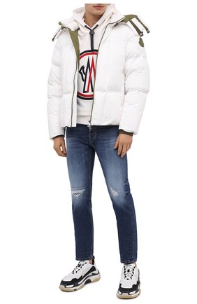 Мужской хлопковое худи MONCLER белого цвета по цене 58900 руб., арт. F2-091-8G746-10-80985 | Фото 2 Мужской хлопковое худи MONCLER белого цвета, арт. F2-091-8G746-10-80985 | Фото 2 (Рукава: Длинные; Материал внешний: Хлопок; Длина (для топов): Стандартные; Мужское Кросс-КТ: Худи-одежда; Принт: С принтом; Стили: Спорт-шик)