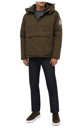 Мужской хлопковый свитшот MONCLER серого цвета по цене 43900 руб., арт. F2-091-8G747-20-80985 | Фото 2 Мужской хлопковый свитшот MONCLER серого цвета, арт. F2-091-8G747-20-80985 | Фото 2