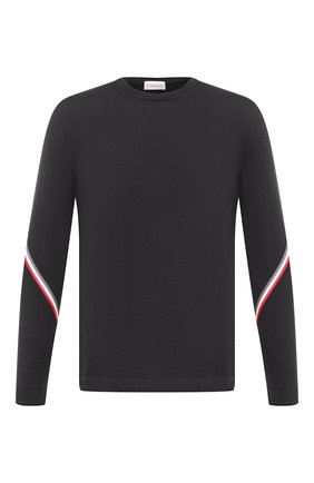 Мужской шерстяной джемпер MONCLER серого цвета по цене 40500 руб., арт. F2-091-9C742-00-A9442 | Фото 1 Мужской шерстяной джемпер MONCLER серого цвета, арт. F2-091-9C742-00-A9442 | Фото 1