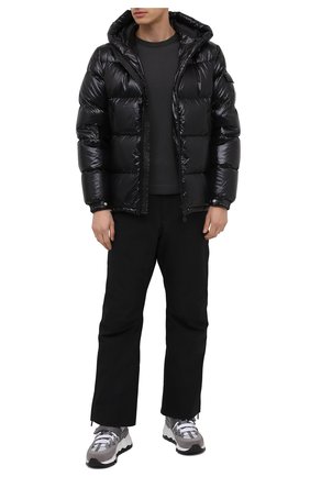 Мужской шерстяной джемпер MONCLER серого цвета по цене 40500 руб., арт. F2-091-9C742-00-A9442 | Фото 2 Мужской шерстяной джемпер MONCLER серого цвета, арт. F2-091-9C742-00-A9442 | Фото 2