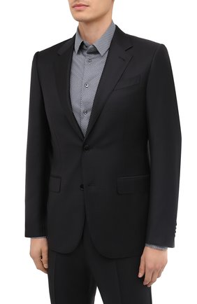 Мужской шерстяной костюм ERMENEGILDO ZEGNA черного цвета по цене 277500 руб., арт. 822677/221225 | Фото 2 Мужской шерстяной костюм ERMENEGILDO ZEGNA черного цвета, арт. 822677/221225 | Фото 2 (Материал подклада: Купро; Рукава: Длинные; Материал внешний: Шерсть; Костюмы М: Однобортный; Стили: Классический)